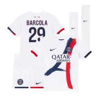 Maglia Calcio Paris Saint-Germain Bradley Barcola #29 Seconda Divisa Bambino 2024-25 Manica Corta (+ pantaloncini)